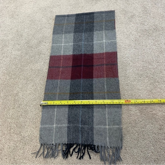 BURGUNDY red gray unisex fall winter scarf🇨🇦 - Picture 2 of 3